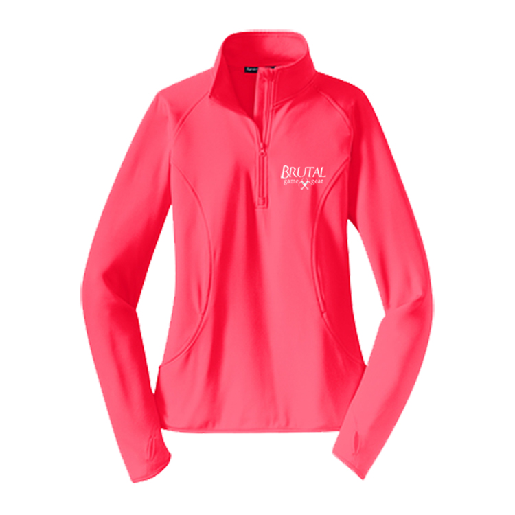 LST850 Brutal Logo Ladies Half Zip Pull Over Jacket