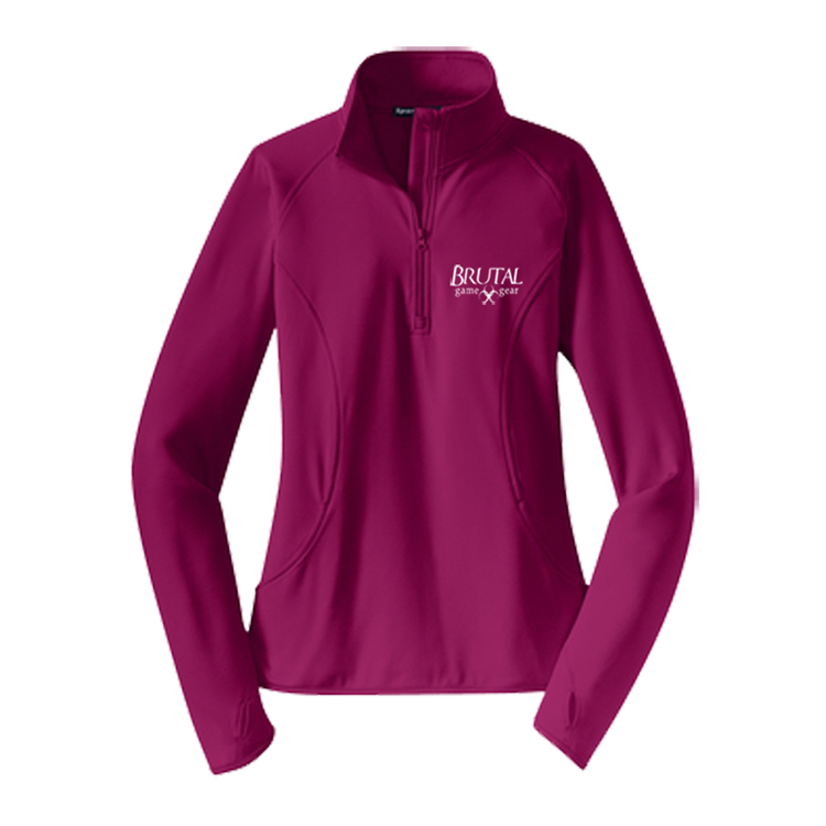 LST850 Brutal Logo Ladies Half Zip Pull Over Jacket