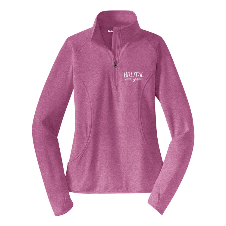 LST850 Brutal Logo Ladies Half Zip Pull Over Jacket