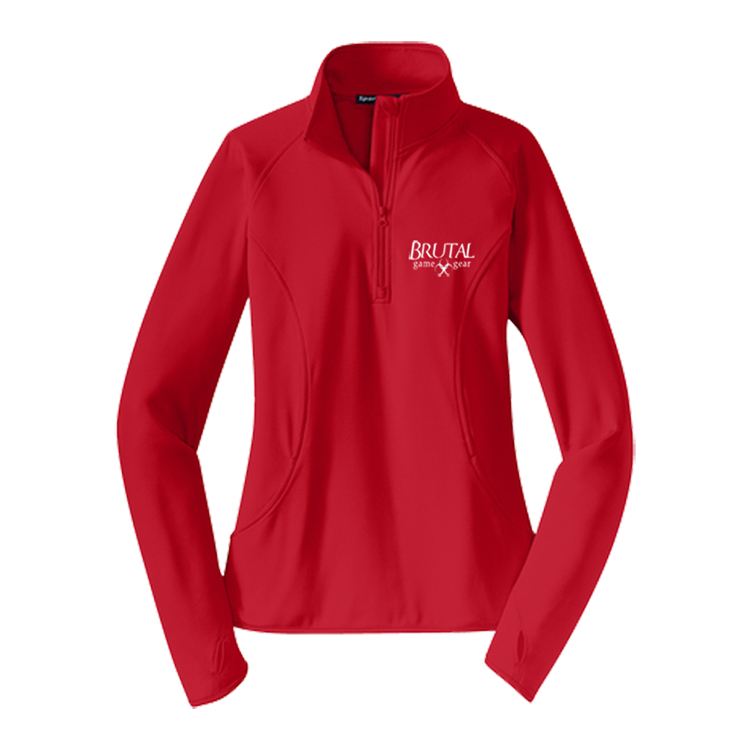 LST850 Brutal Logo Ladies Half Zip Pull Over Jacket