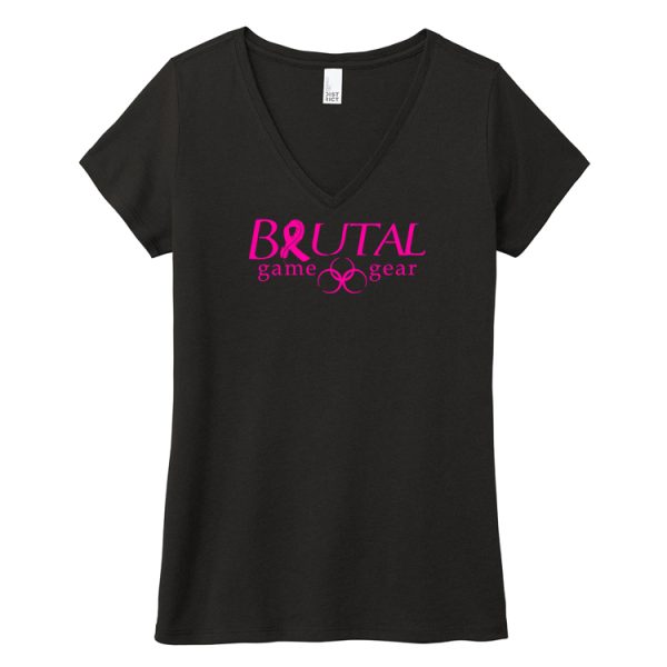 BBCV Brutal Cancer Logo Ladies VNeck