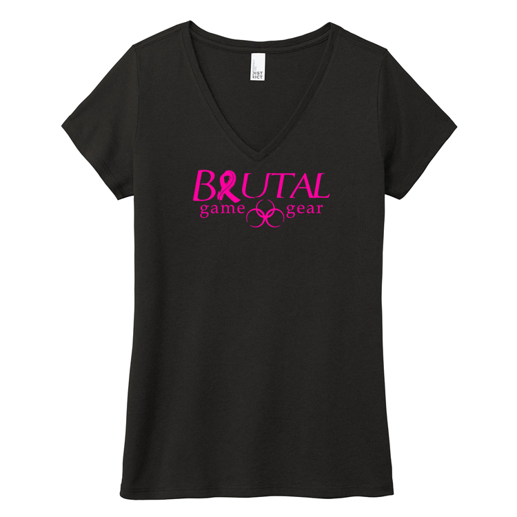 BBCV Brutal Cancer Logo Ladies VNeck