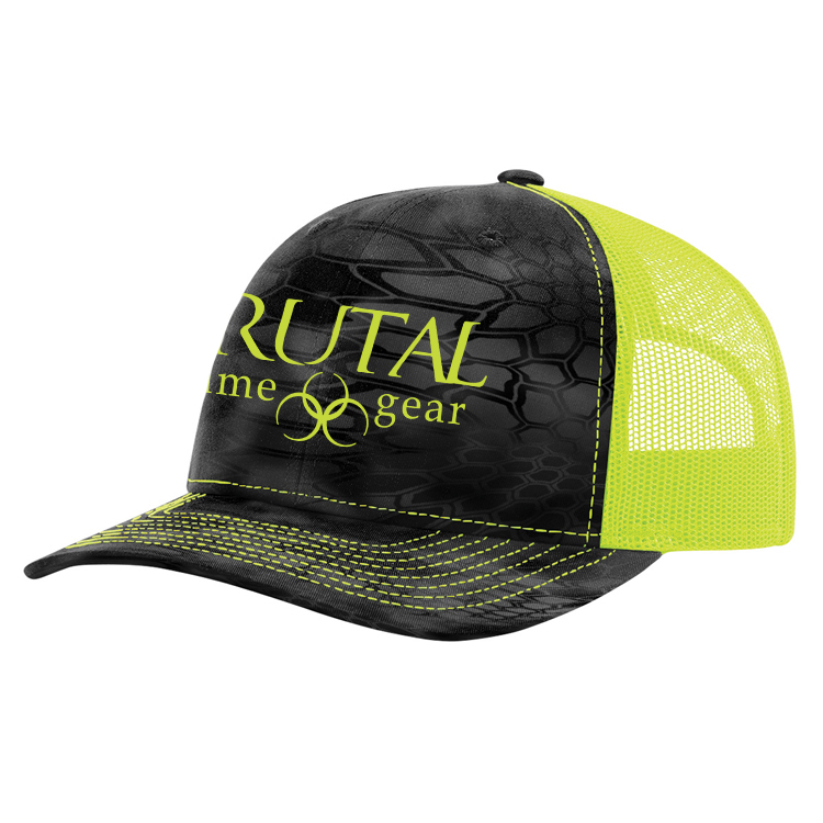 112PK Brutal Logo Kryptec Camo Snap Back