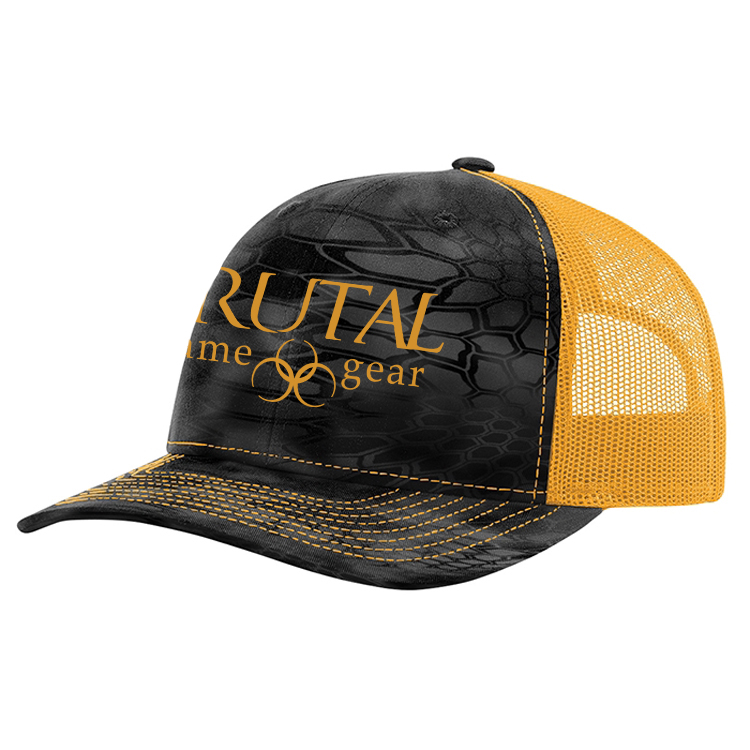 112PK Brutal Logo Kryptec Camo Snap Back