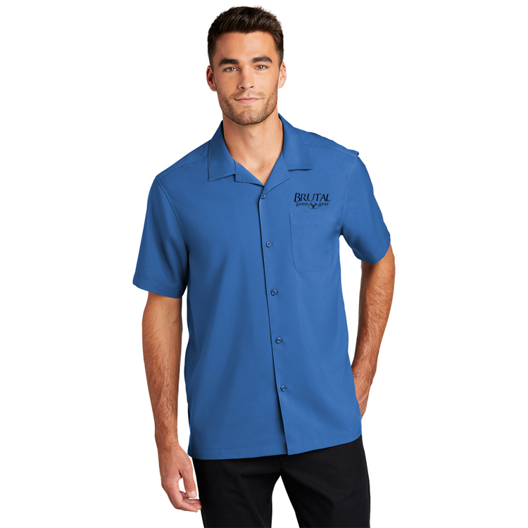 W400 Brutal Logo Short Sleeve Button Up Bowler