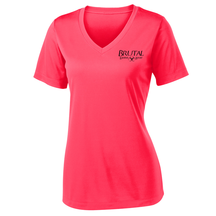 LST353 Brutal Logo Ladies PosiCharge Competitor VNeck Tee