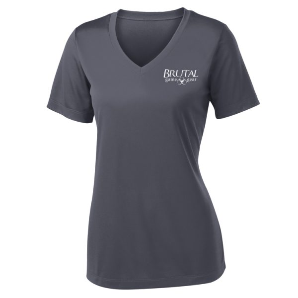 LST353 Brutal Logo Ladies PosiCharge Competitor VNeck Tee