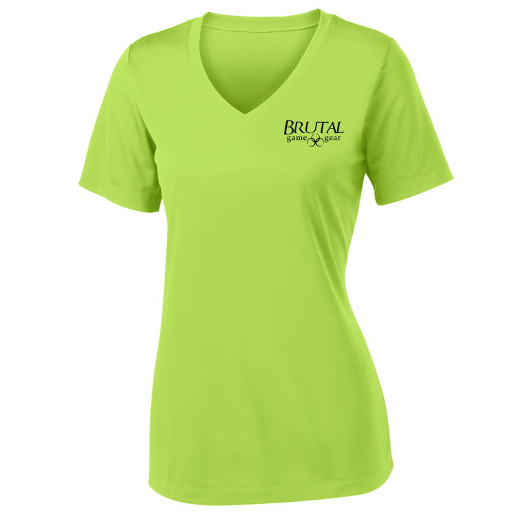 LST353 Brutal Logo Ladies PosiCharge Competitor VNeck Tee