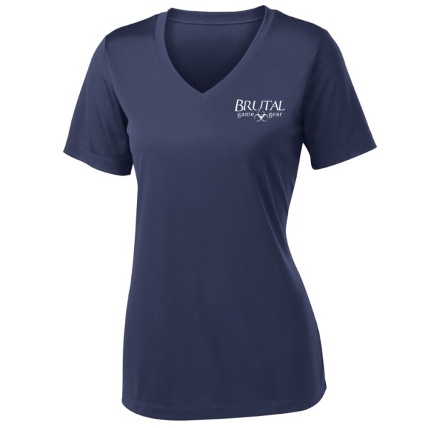 LST353 Brutal Logo Ladies PosiCharge Competitor VNeck Tee