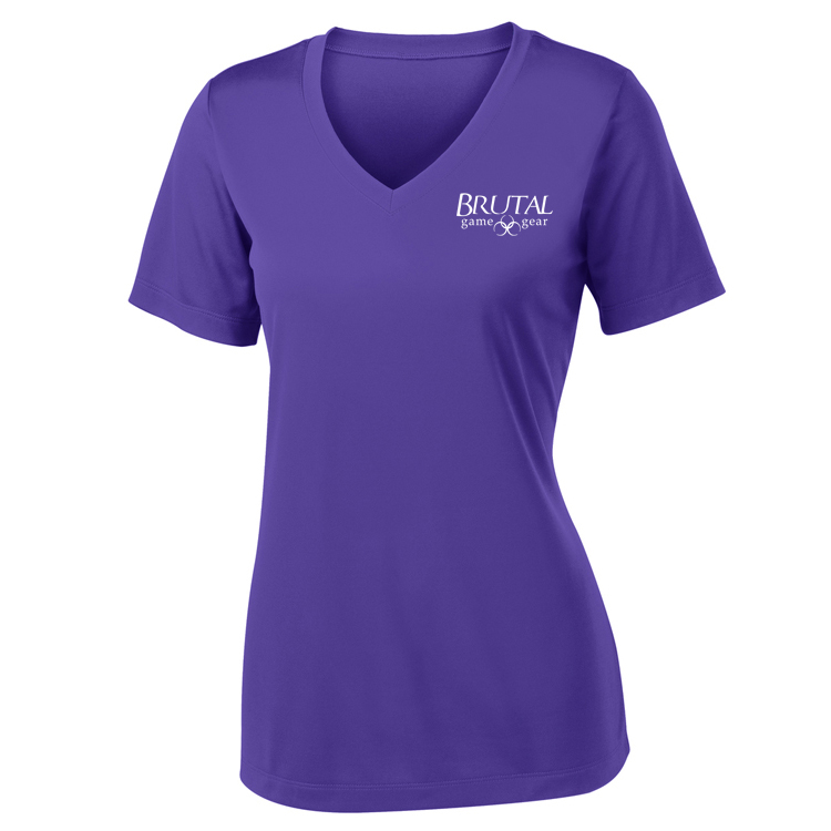 LST353 Brutal Logo Ladies PosiCharge Competitor VNeck Tee