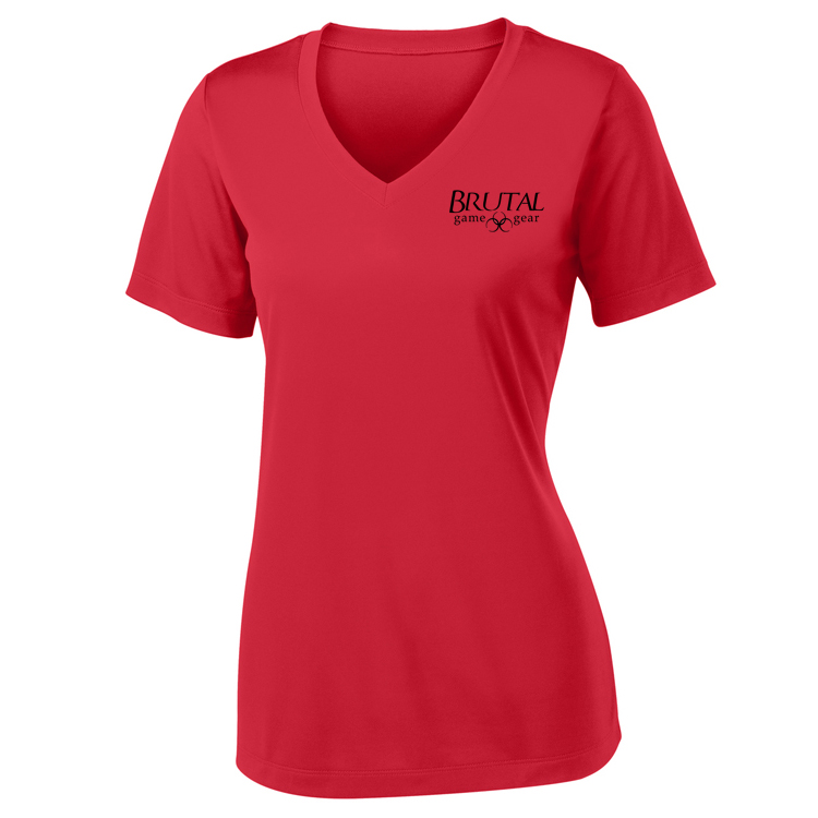 LST353 Brutal Logo Ladies PosiCharge Competitor VNeck Tee