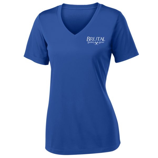LST353 Brutal Logo Ladies PosiCharge Competitor VNeck Tee