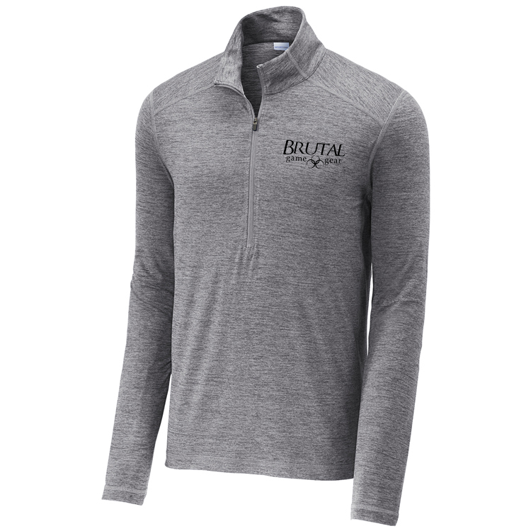 ST711 Brutal Logo Sueded Stretch Half Zip Pullover