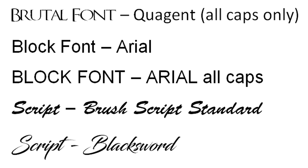 Personalization font options