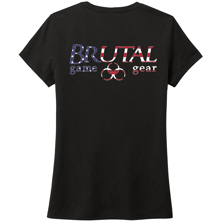 USFLT1 US Flag Brutal Logo Ultrasoft Tee