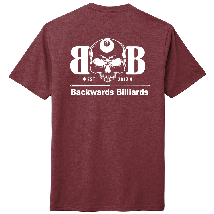 BACKWB1 Brutal Logo Backwards Billiards Ultrasoft Tee