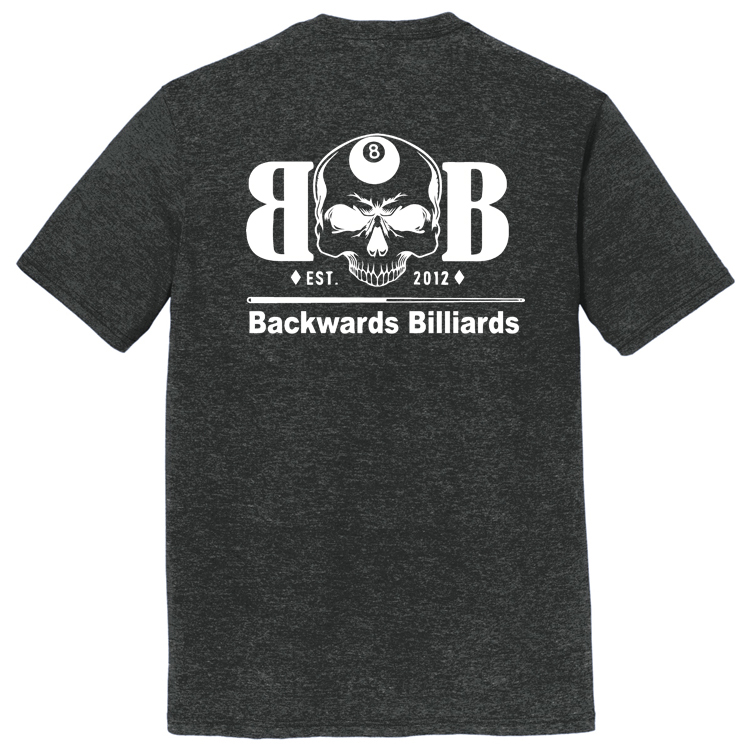 BACKWB1 Brutal Logo Backwards Billiards Ultrasoft Tee
