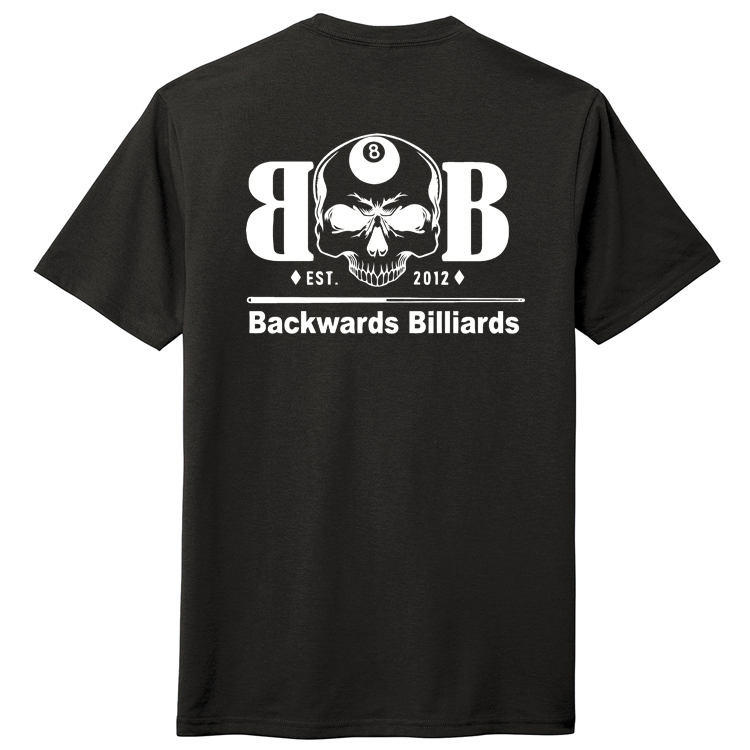 BACKWB1 Brutal Logo Backwards Billiards Ultrasoft Tee