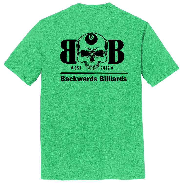 BACKWB1 Brutal Logo Backwards Billiards Ultrasoft Tee