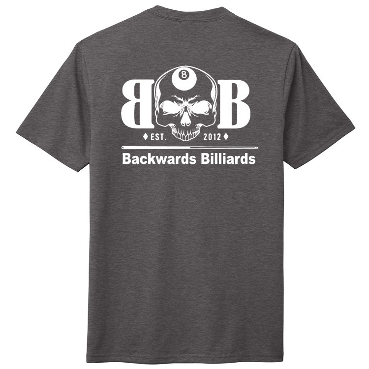 BACKWB1 Brutal Logo Backwards Billiards Ultrasoft Tee