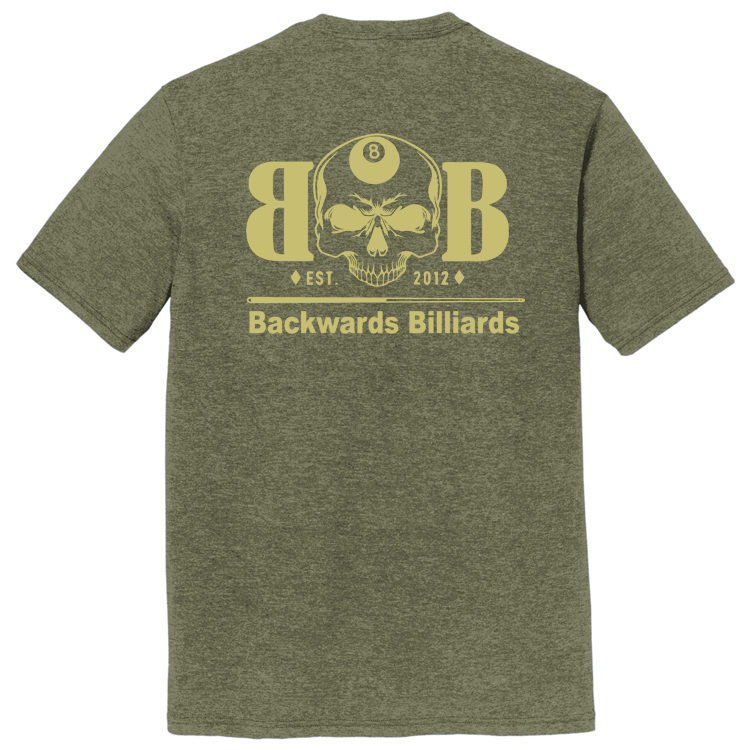 BACKWB1 Brutal Logo Backwards Billiards Ultrasoft Tee
