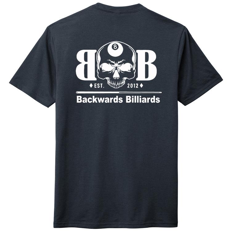 BACKWB1 Brutal Logo Backwards Billiards Ultrasoft Tee