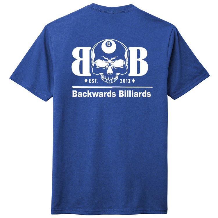 BACKWB1 Brutal Logo Backwards Billiards Ultrasoft Tee