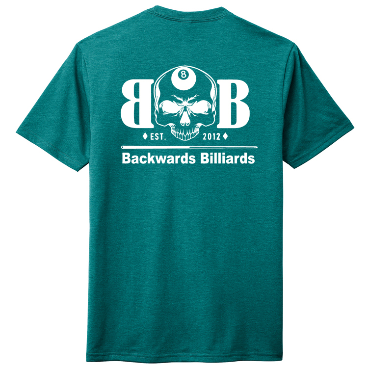 BACKWB1 Brutal Logo Backwards Billiards Ultrasoft Tee