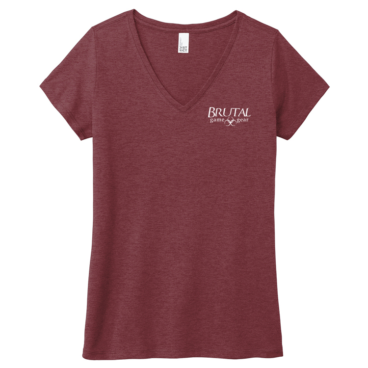 BACKW2 Brutal Logo Backwards Billiards Ultrasoft Ladies VNeck