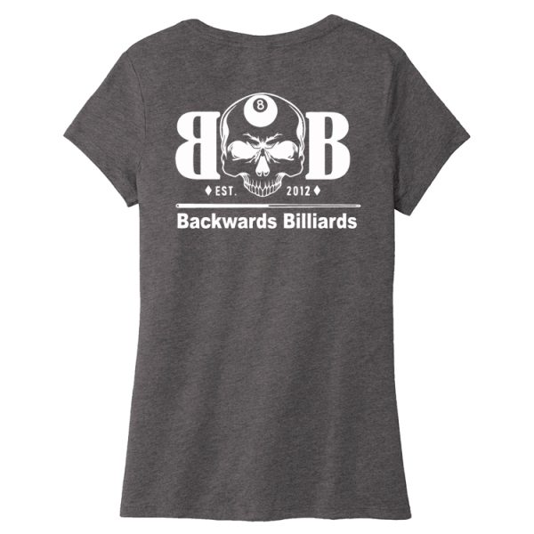 BACKW2 Brutal Logo Backwards Billiards Ultrasoft Ladies VNeck