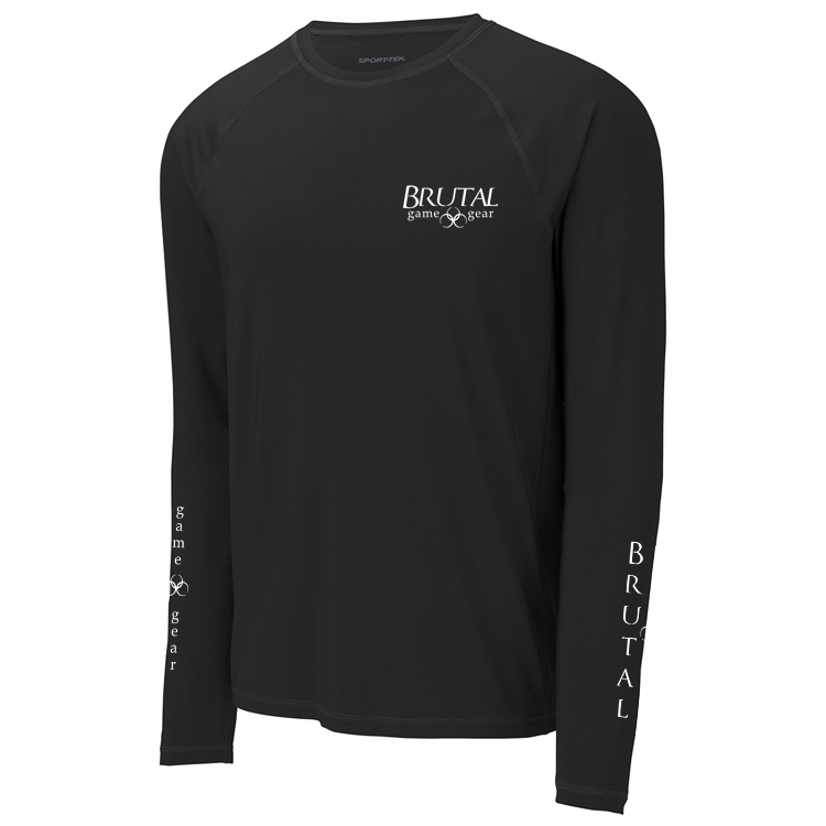 ST470LS Brutal Logo Long Sleeve Rashguard Tee YST470LS Brutal Logo Youth Long Sleeve Rashguard Tee