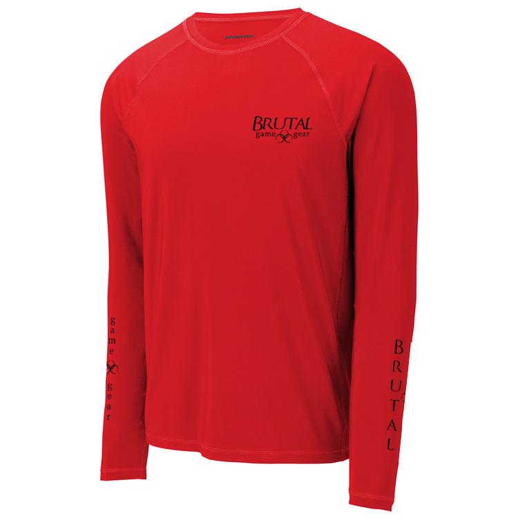 ST470LS Brutal Logo Long Sleeve Rashguard Tee YST470LS Brutal Logo Youth Long Sleeve Rashguard Tee