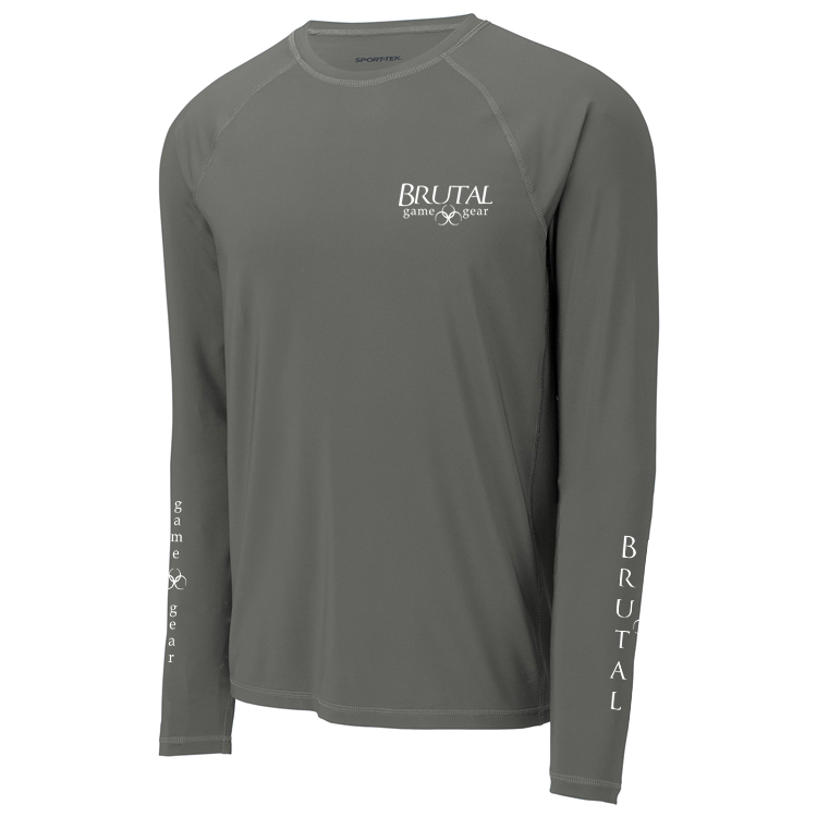 ST470LS Brutal Logo Long Sleeve Rashguard Tee YST470LS Brutal Logo Youth Long Sleeve Rashguard Tee