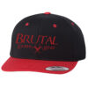 6089M Brutal Logo Premium High Profile Snapback Flat Bill Cap