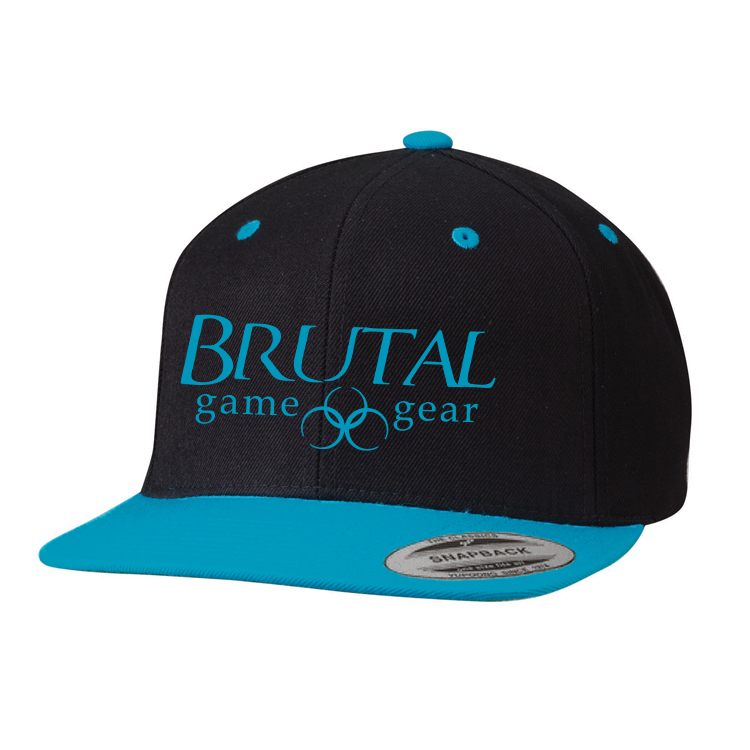 6089M Brutal Logo Premium High Profile Snapback Flat Bill Cap