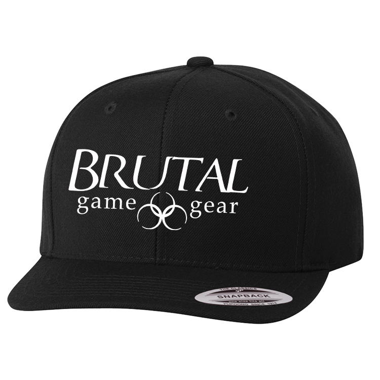 6089M Brutal Logo Premium High Profile Snapback Flat Bill Cap