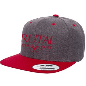 6089M Brutal Logo Premium High Profile Snapback Flat Bill Cap
