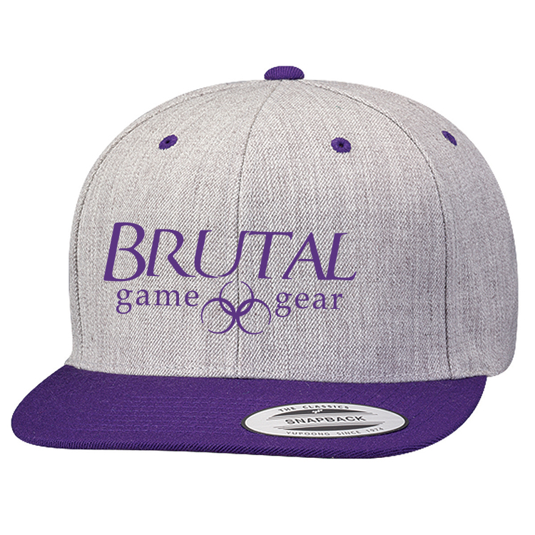 6089M Brutal Logo Premium High Profile Snapback Flat Bill Cap