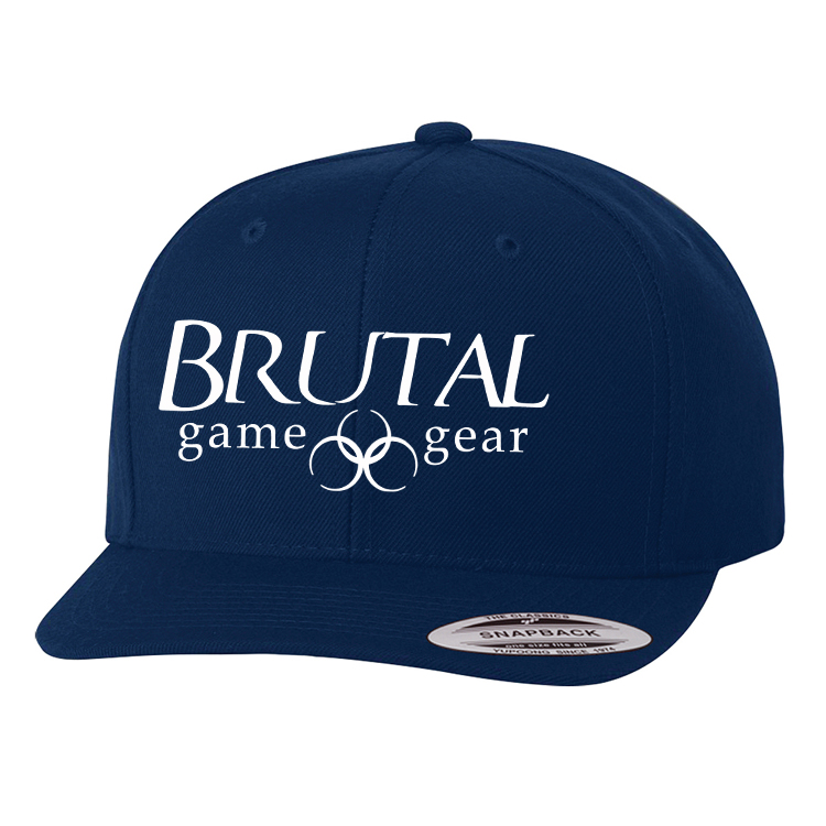 6089M Brutal Logo Premium High Profile Snapback Flat Bill Cap