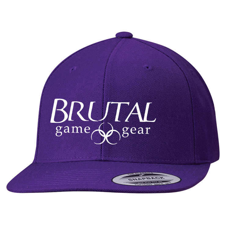 6089M Brutal Logo Premium High Profile Snapback Flat Bill Cap