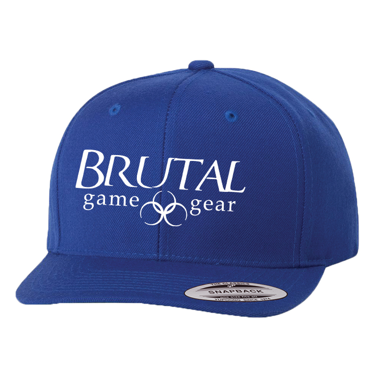 6089M Brutal Logo Premium High Profile Snapback Flat Bill Cap