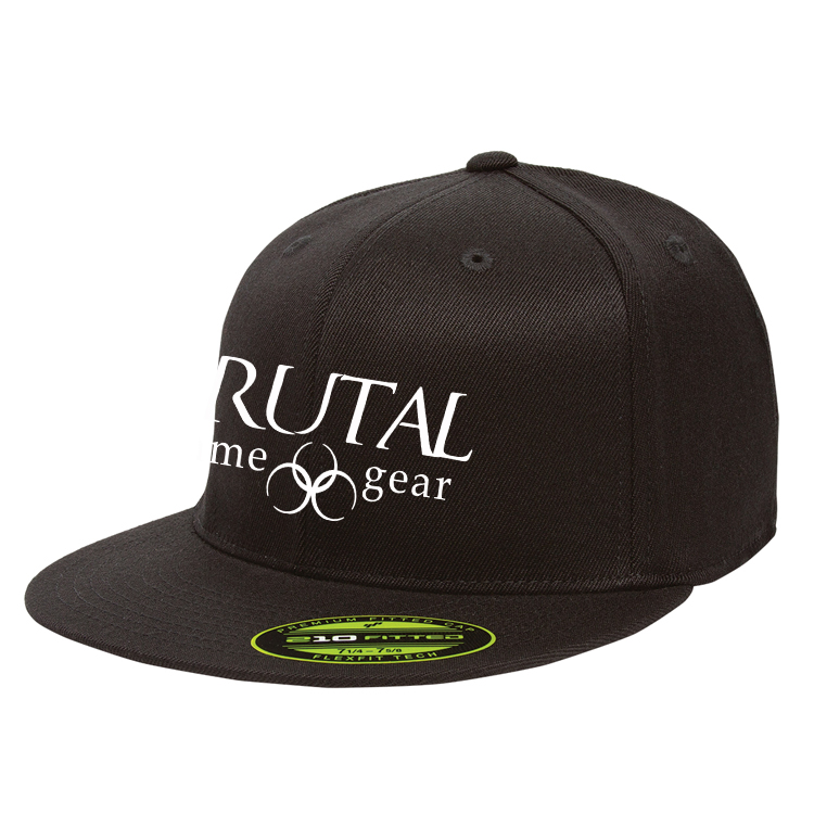 6210FF Brutal Logo Flexfit High Profile Flat Bill Cap