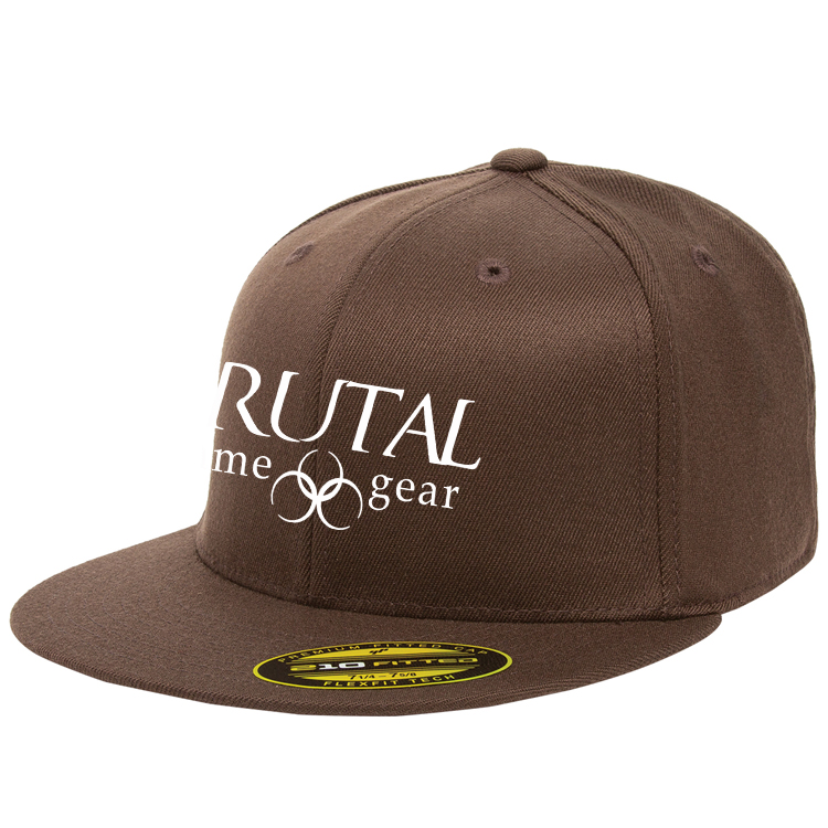 6210FF Brutal Logo Flexfit High Profile Flat Bill Cap