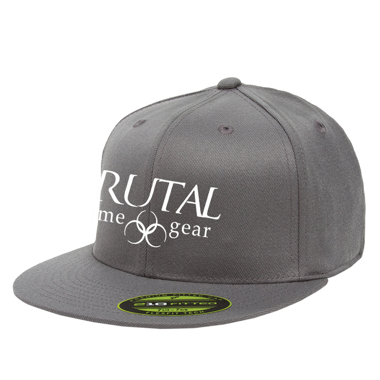 6210FF Brutal Logo Flexfit High Profile Flat Bill Cap