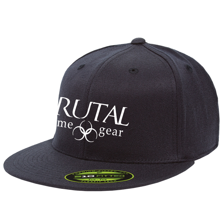 6210FF Brutal Logo Flexfit High Profile Flat Bill Cap