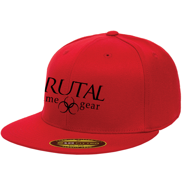 6210FF Brutal Logo Flexfit High Profile Flat Bill Cap