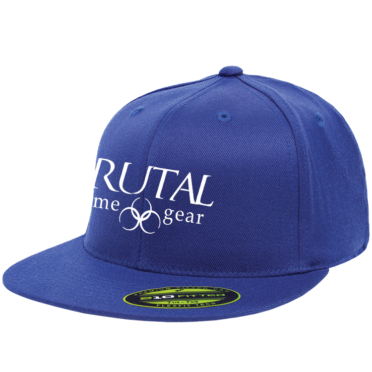 6210FF Brutal Logo Flexfit High Profile Flat Bill Cap