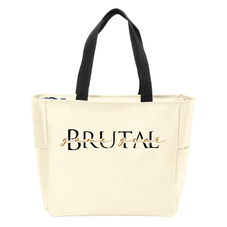 BG410 Brutal Logo Essential Zipper Tote
