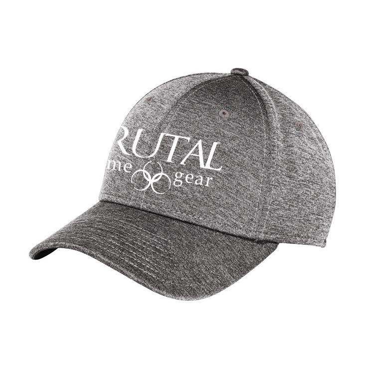 NE703 Brutal Logo 3930 FlexFit Shadow Heather Cap