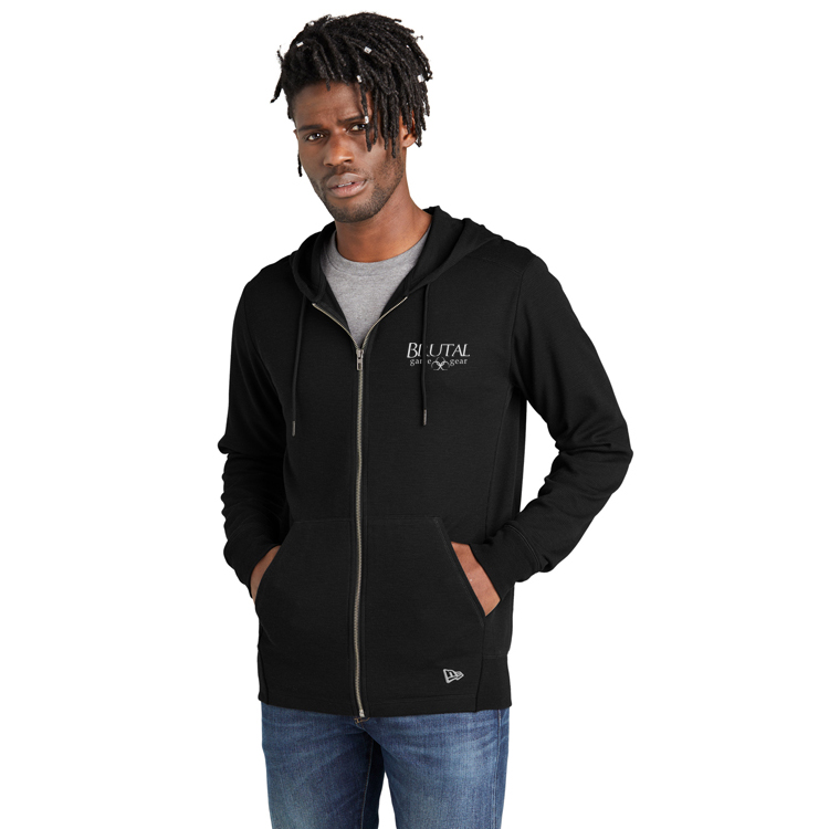 NEA141 Brutal Logo Full Zip Thermal Hoodie